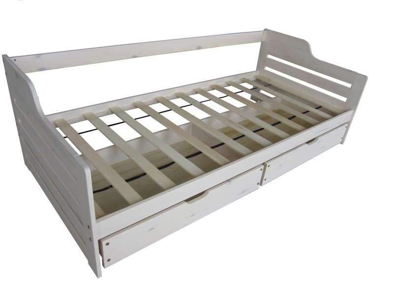 Nextrend Bett Kinderbett  2 Schubladen Massiv Kiefer 90x200 PD03