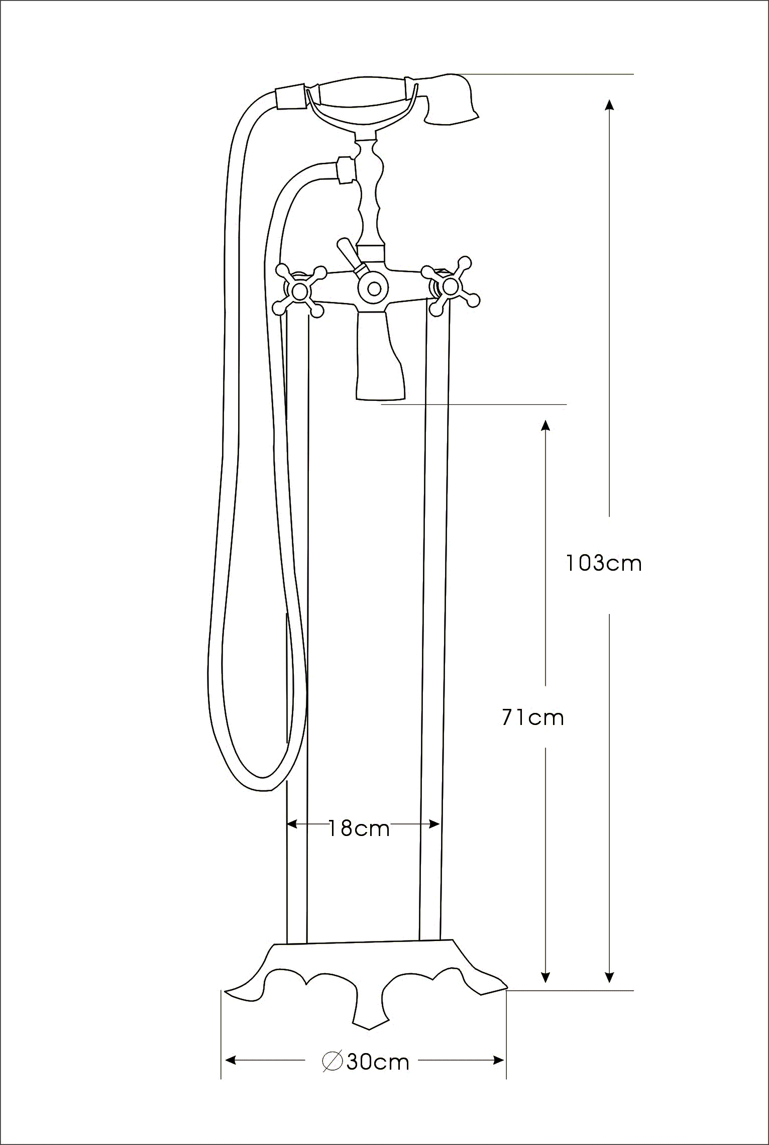 Standarmatur 1414 Skizze
