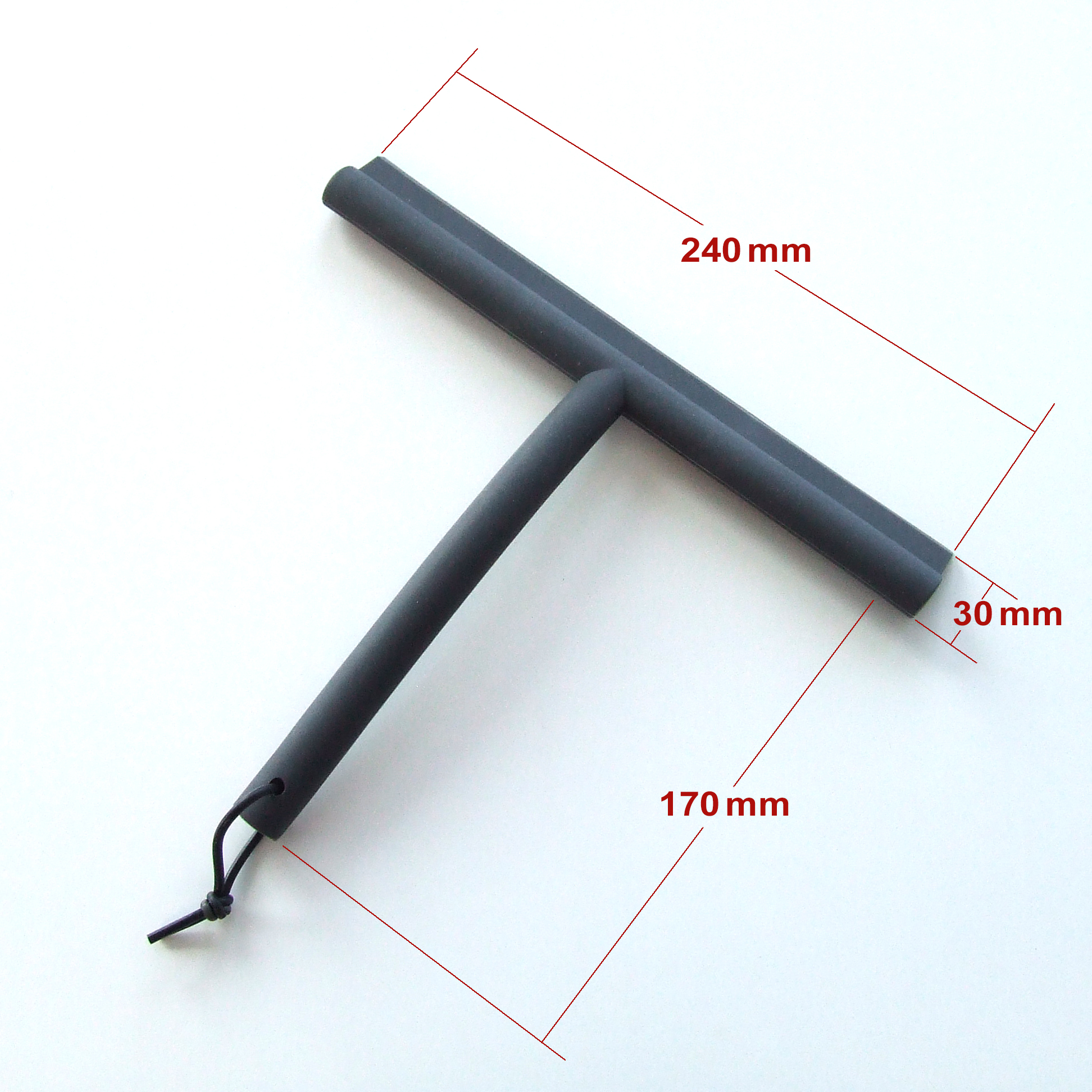 Squeegee of stainless steel covered by silicone - Drawing