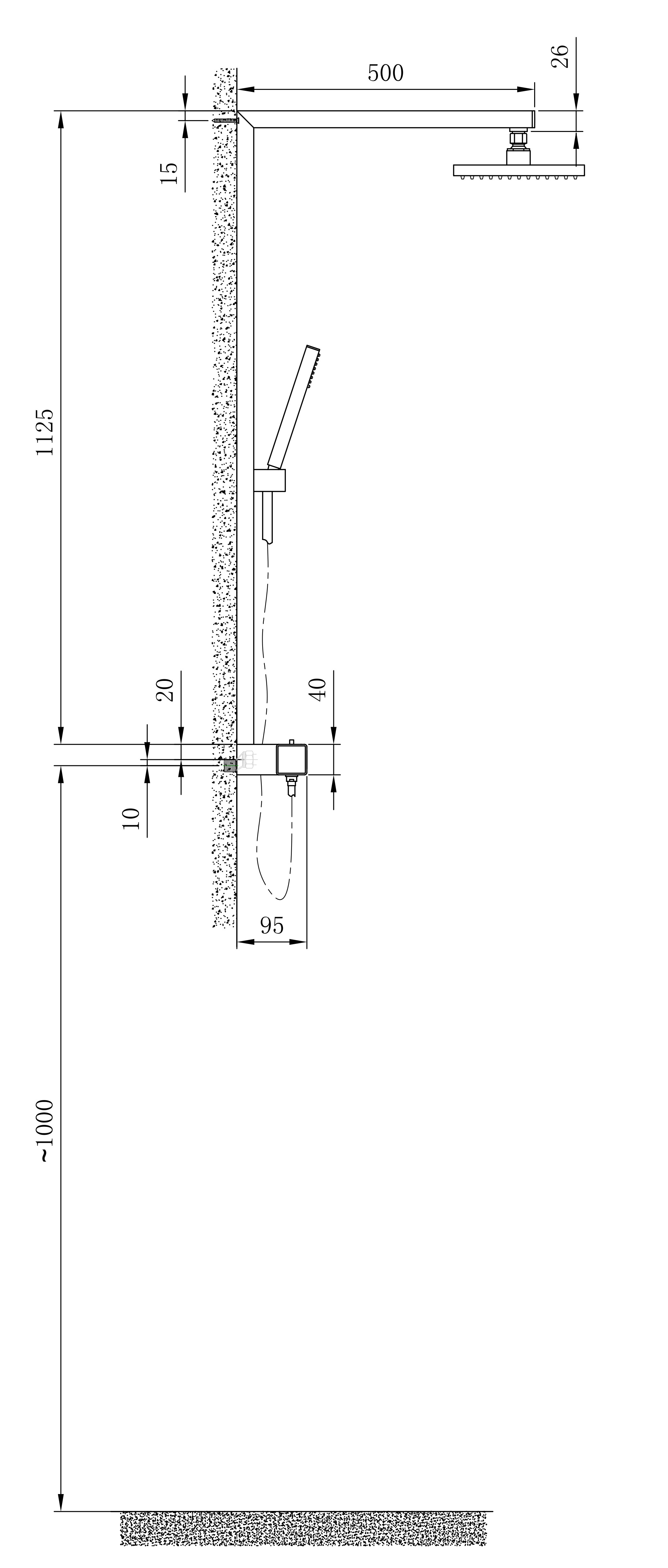 Duschsystem NT6705C - Zeichnung 1