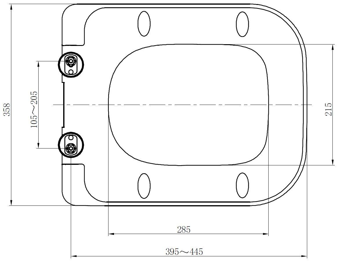 Toilet seat replacement CH101 - Drawing 1