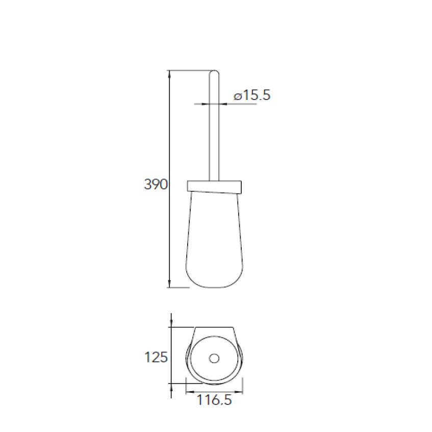 Balayette et abbat WC Spirella brosse wc avec support ps graphic