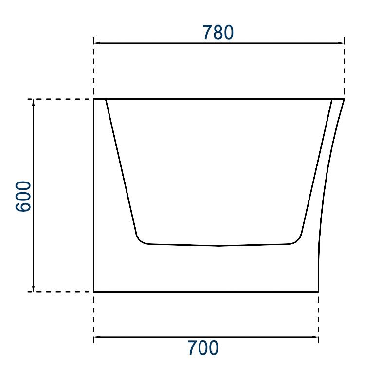 Freestanding bathtub NOVA CORNER - Drawing 3